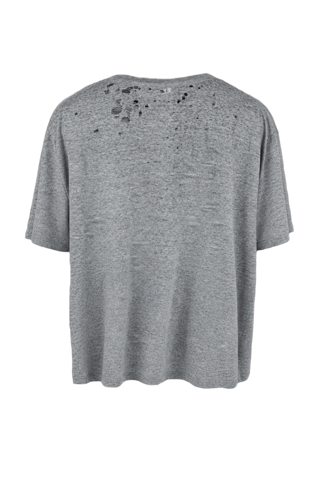 1990s Grey Cotton Distressed T-Shirt - Back View