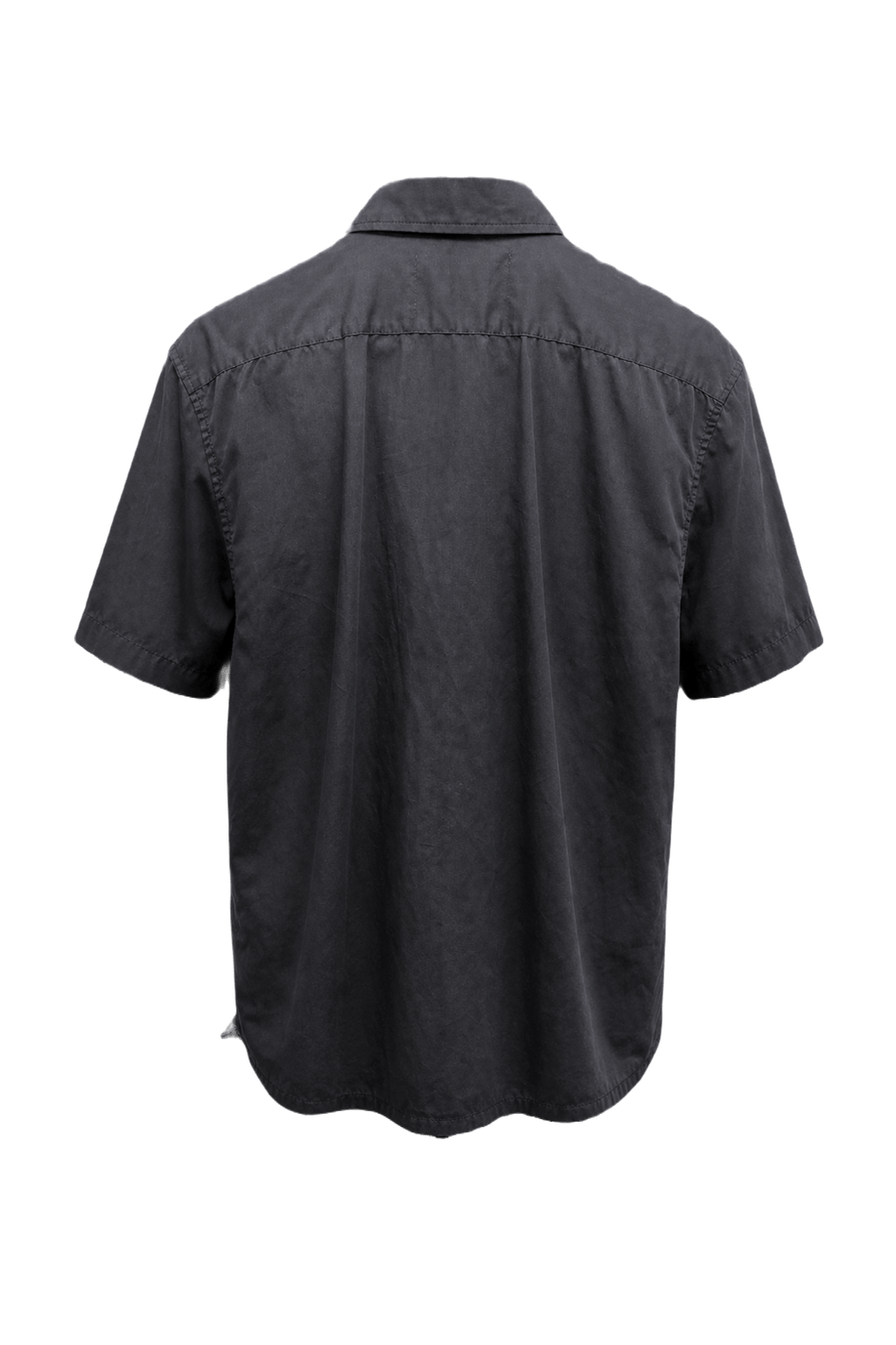 1970s Navy Blue Cotton Shirt - Back View