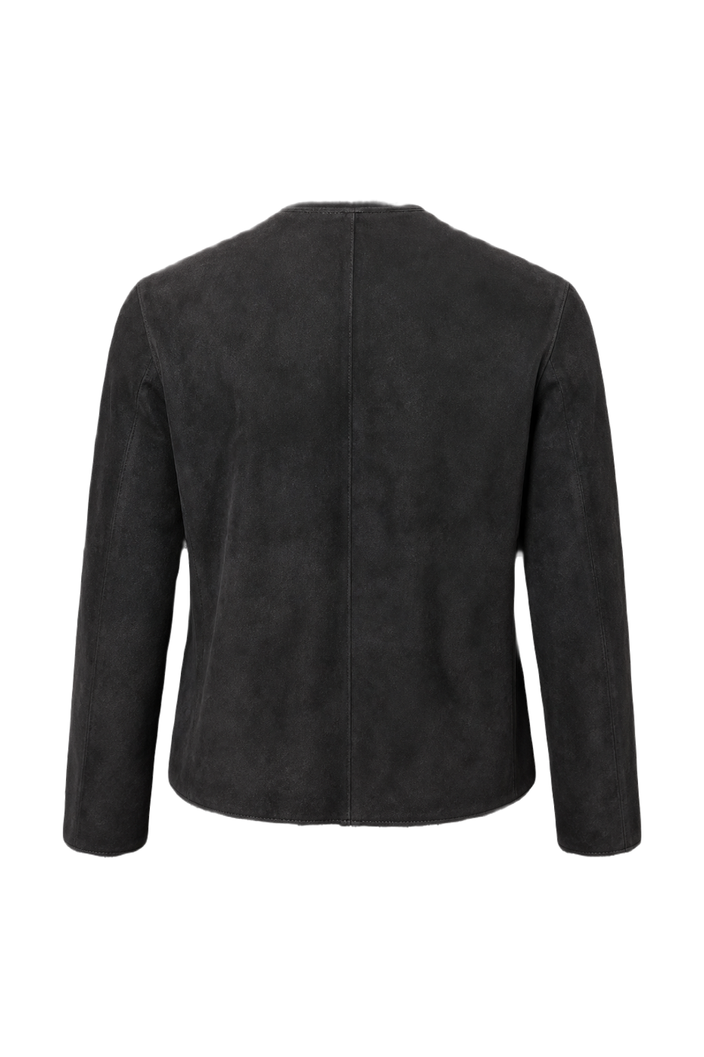 1980s Black Suede Jacket - Back View