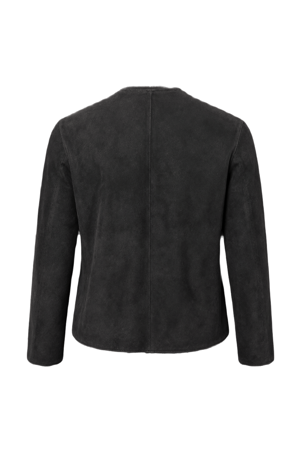 1980s Black Suede Jacket - Back View