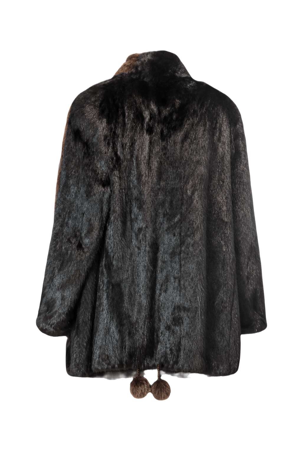 1980s Dark Brown Fur Coat - Back View
