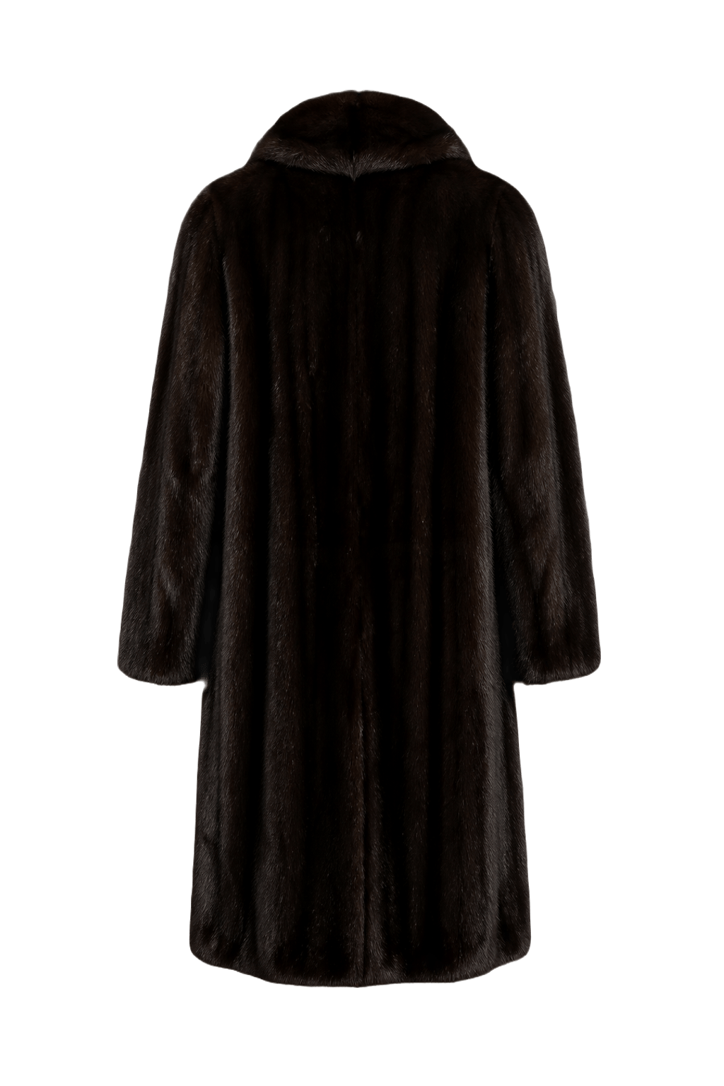 1980s Dark Brown Mink Fur Coat - Back View