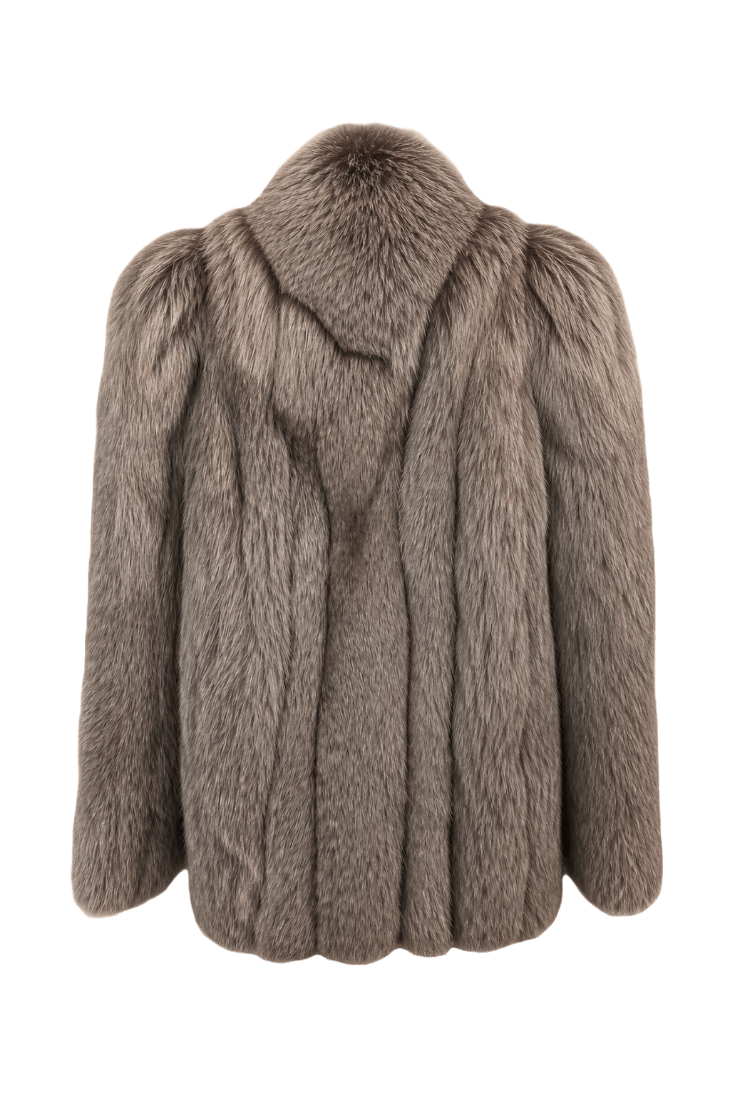 1980s Natural Brown Fur Coat - Back View