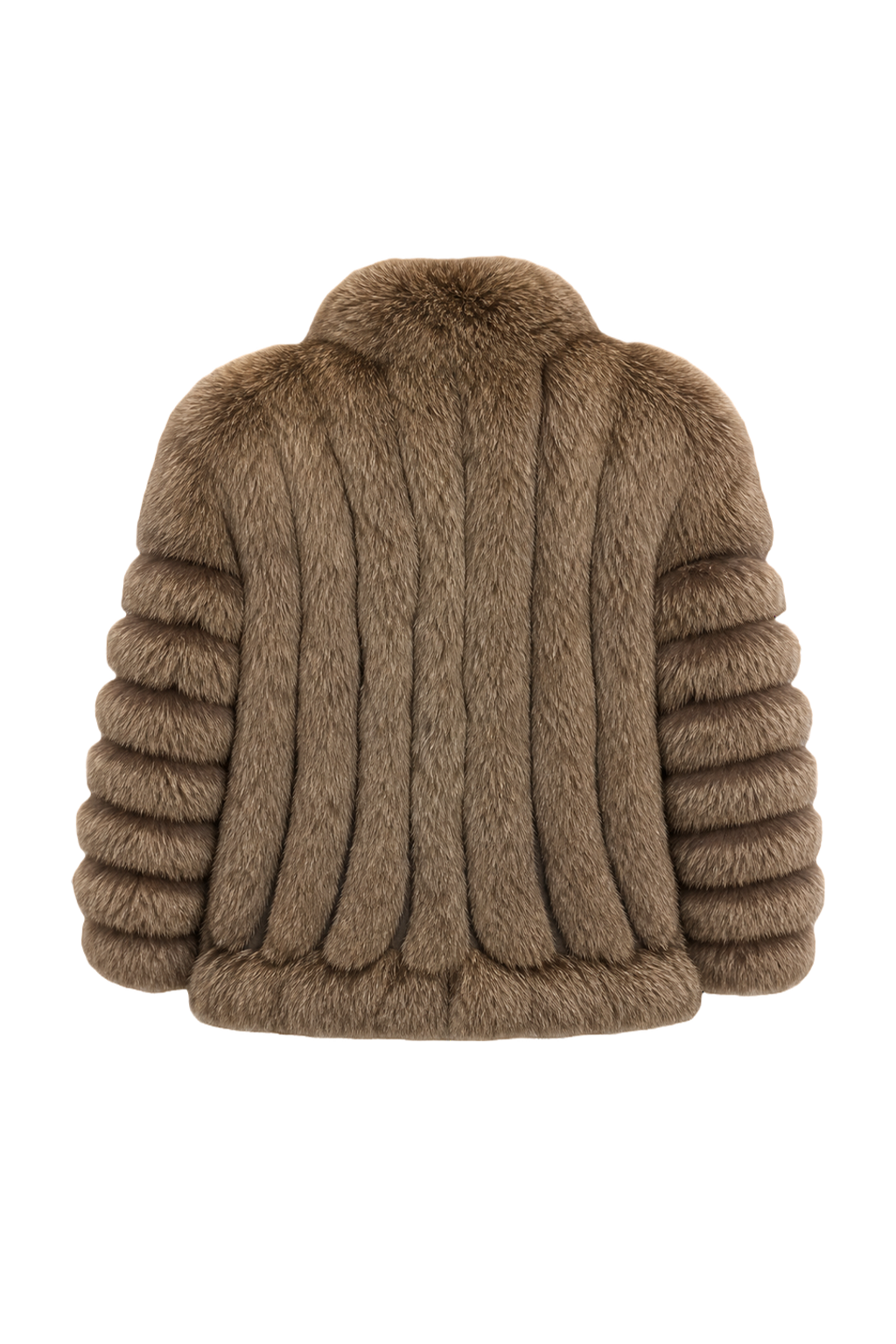 1980s Brown Fur Coat - Back View