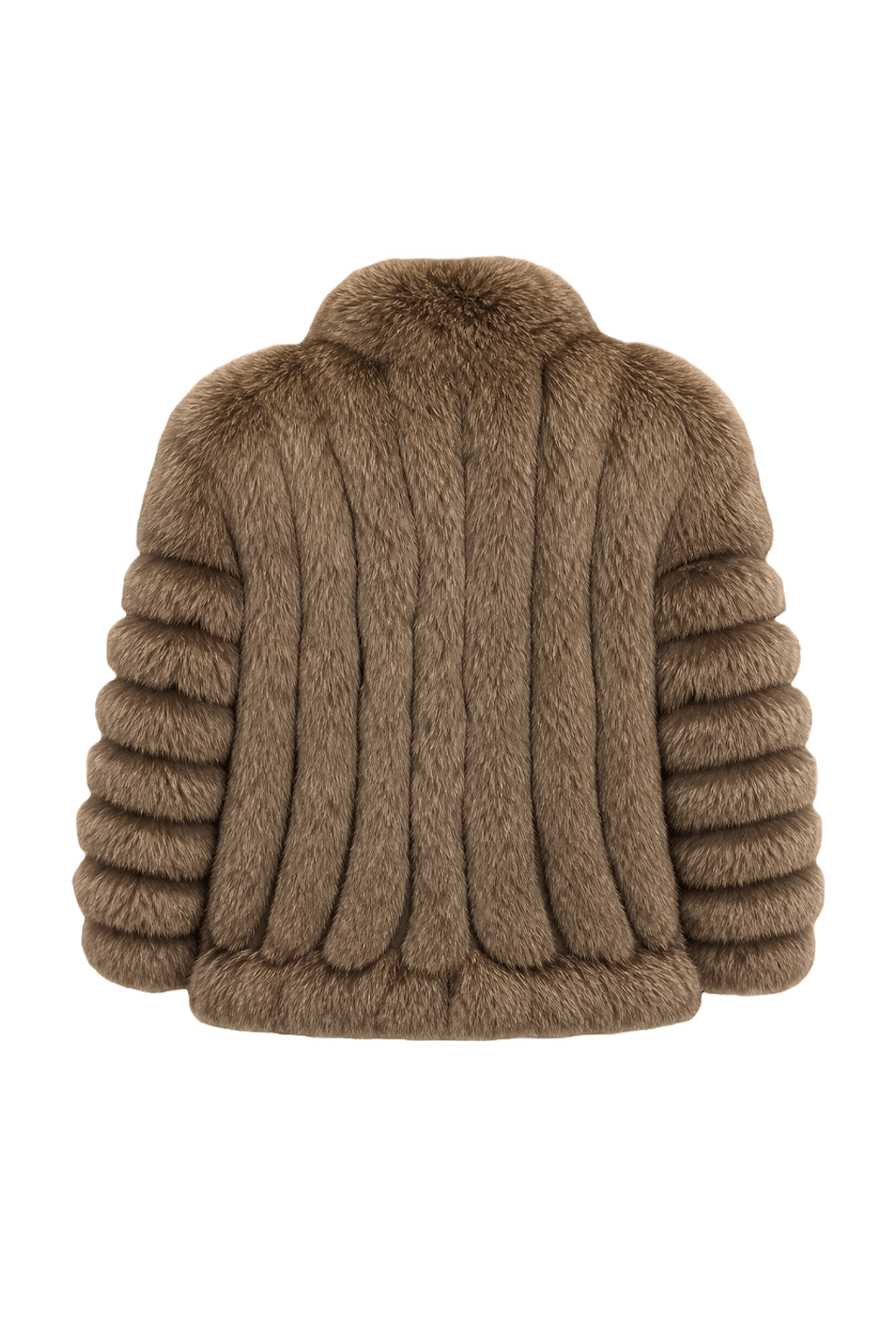 1980s Brown Fur Coat - Back View