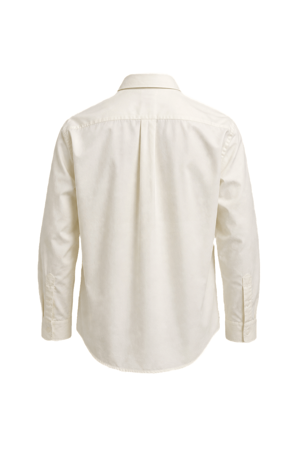 1980s Cream Cotton Button-Down Shirt - Back View