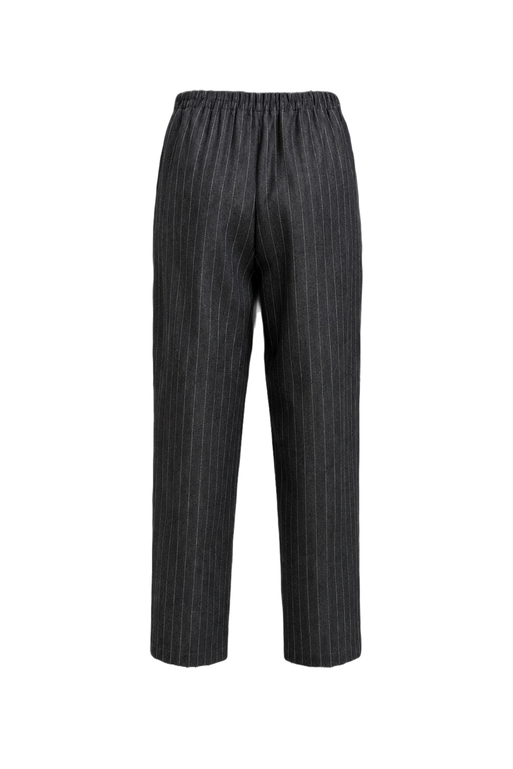1990s Charcoal Grey Wool Trousers - Back View