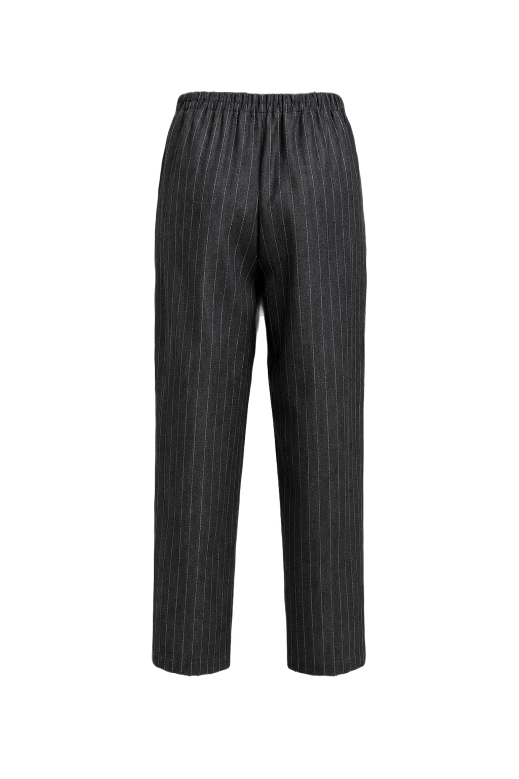 1990s Charcoal Grey Wool Trousers - Back View