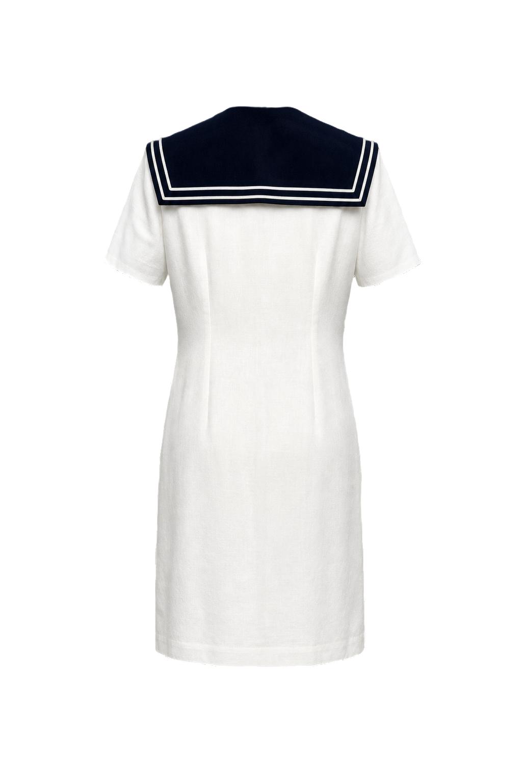 1930s White Cotton Shift Dress - Back View