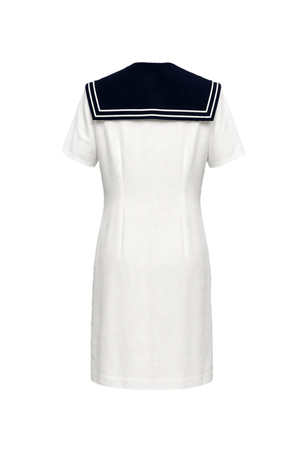 1930s White Cotton Shift Dress - Back View