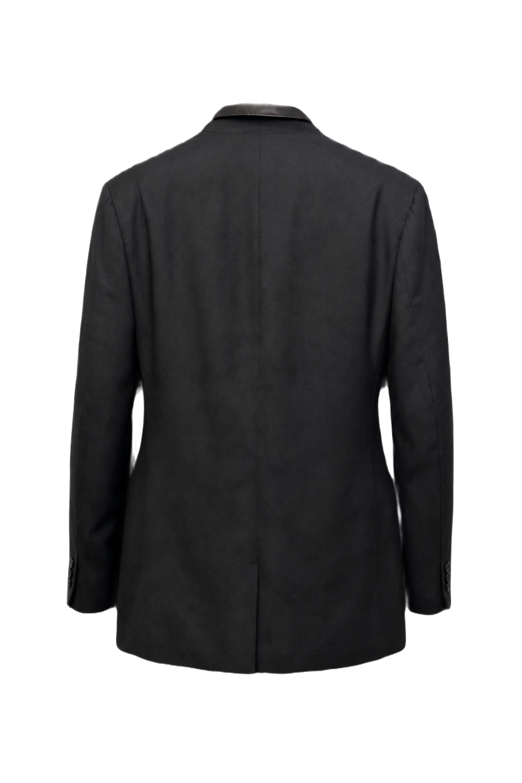 1950s Black Wool Blend Blazer - Back View