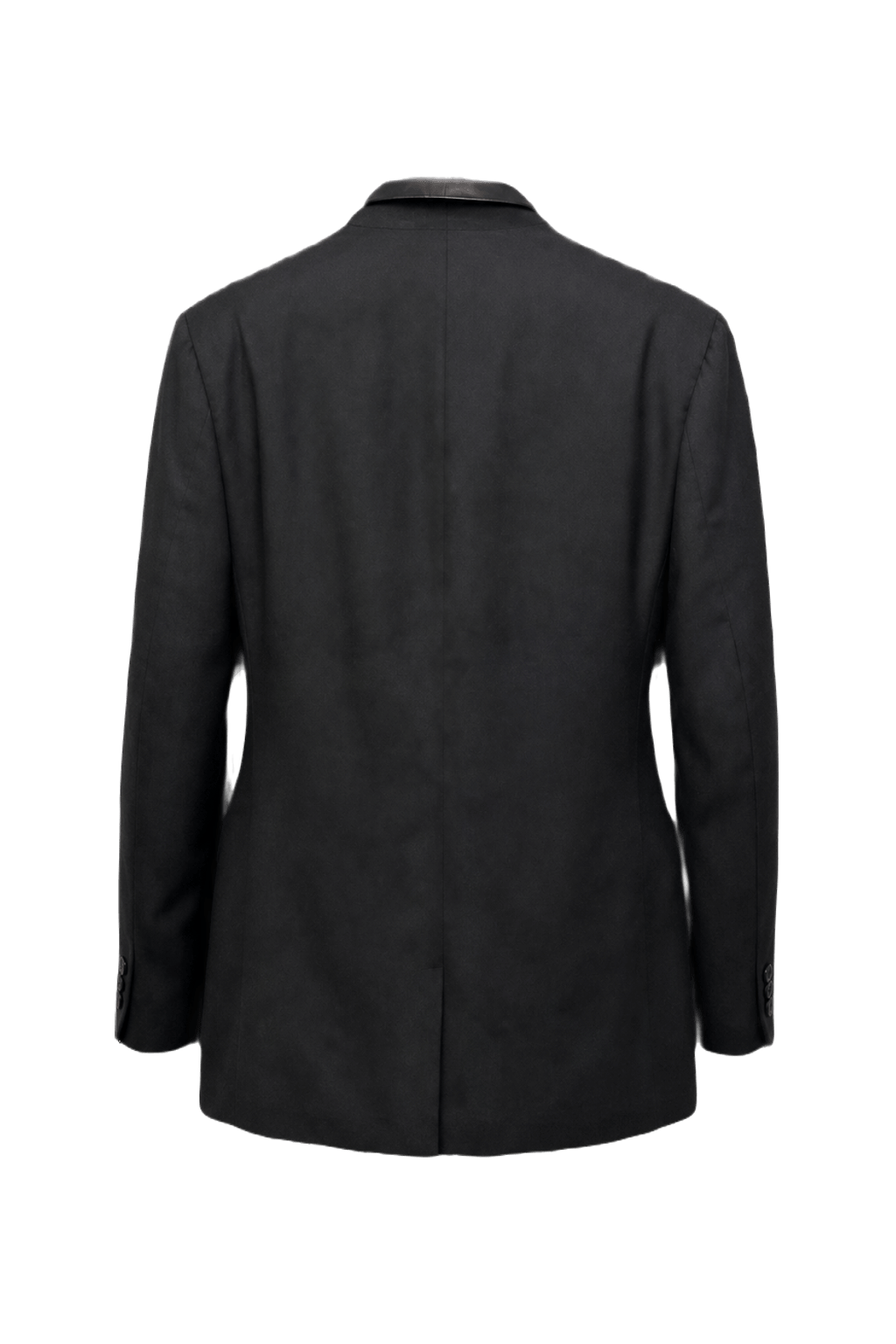 1950s Black Wool Blend Blazer - Back View