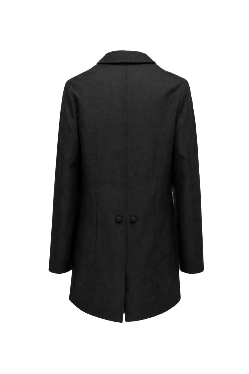 1940s Black Wool Jacket - Back View