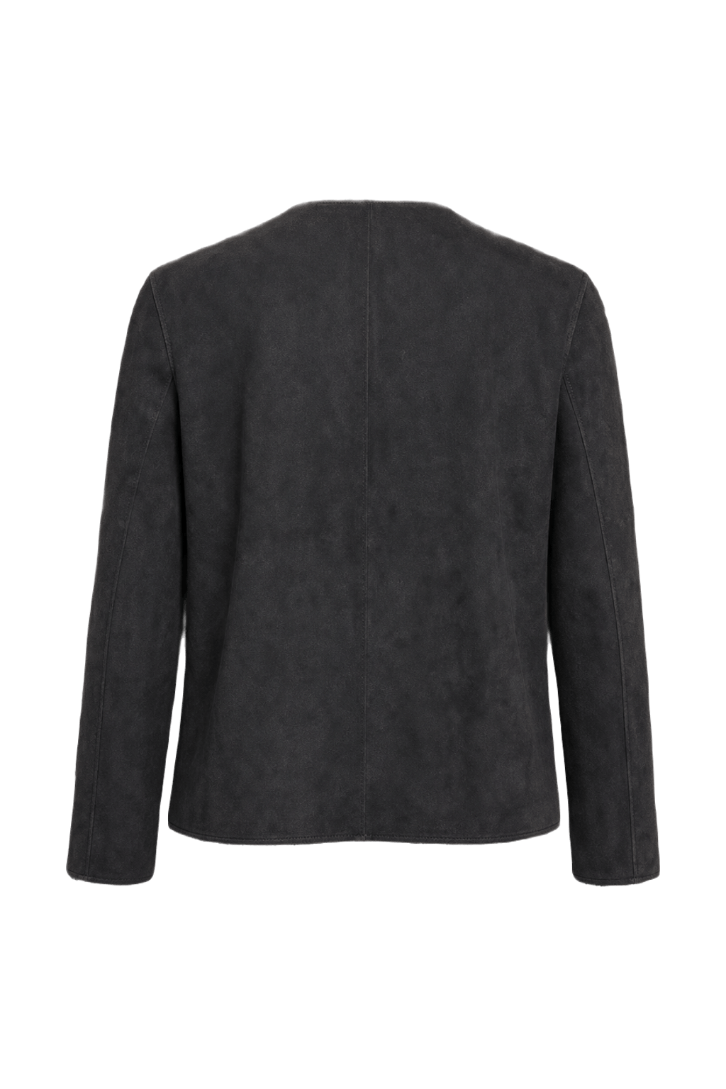 1980s Black Suede Jacket - Back View