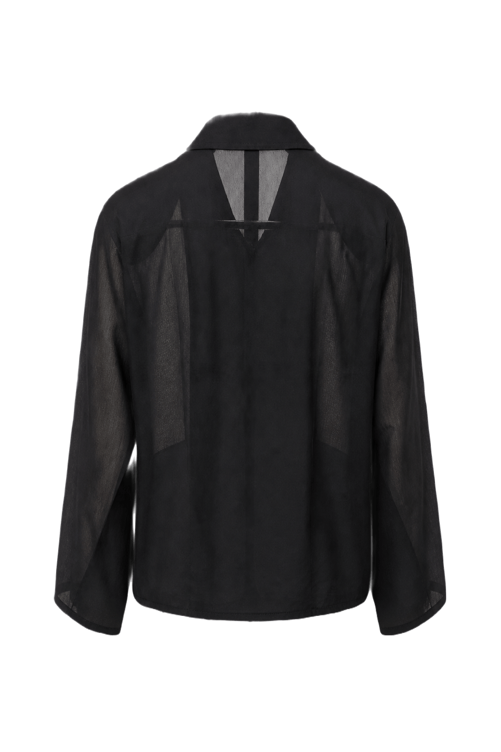1990s Black Synthetic Jacket - Back View