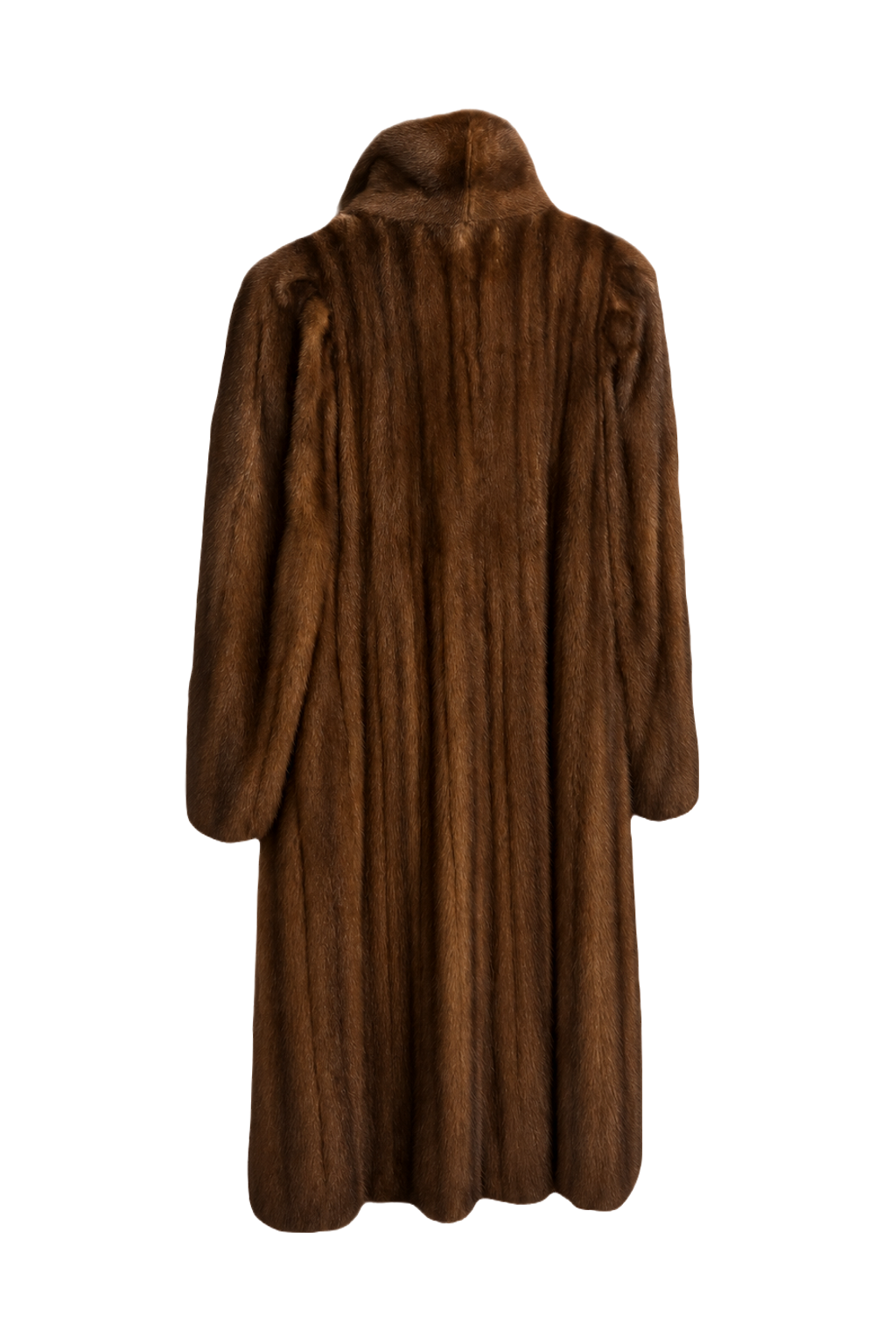 1980s Brown Fur Coat - Back View