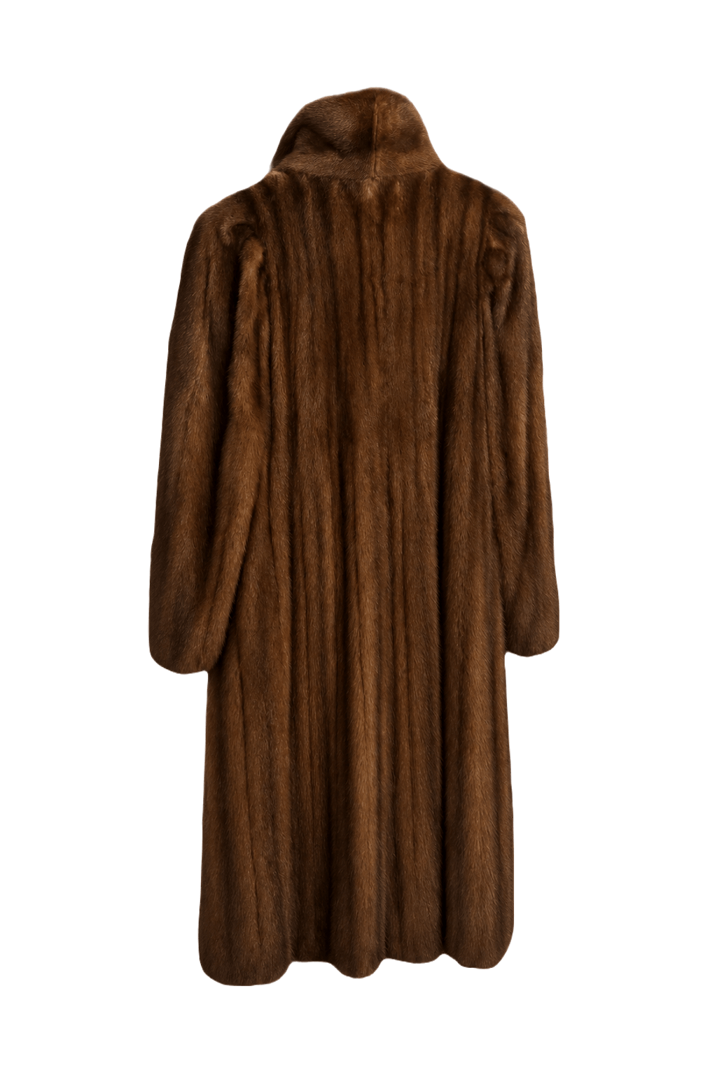 1980s Brown Fur Coat - Back View