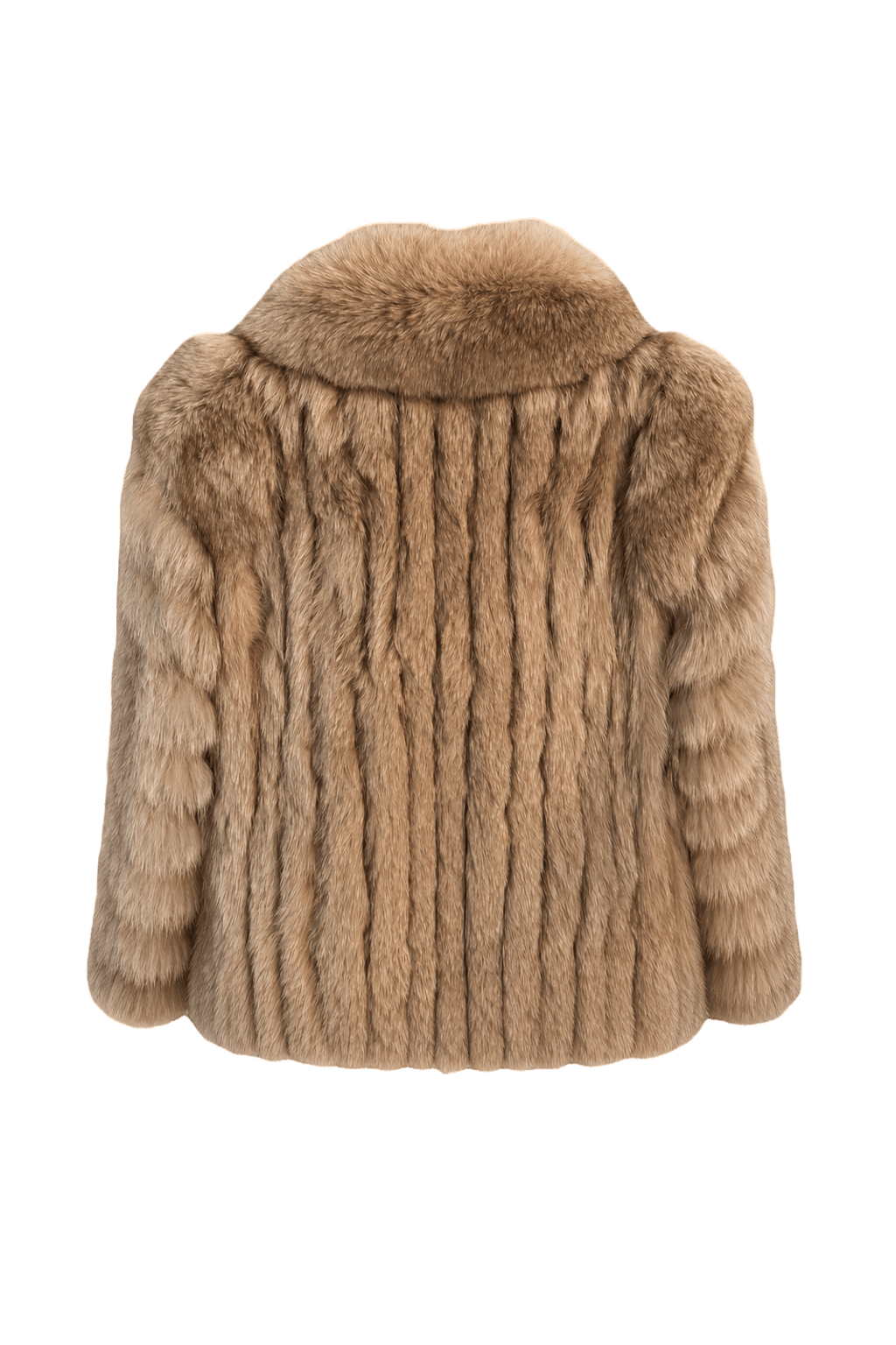 1980s Beige Fur Coat - Back View