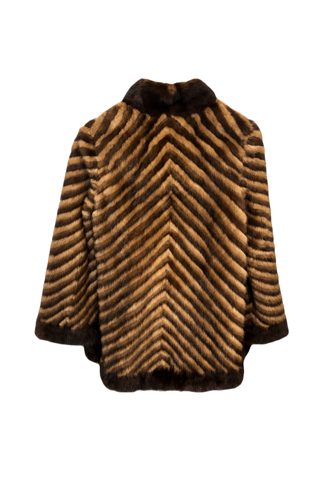1990s Brown Fur Coat - Back View