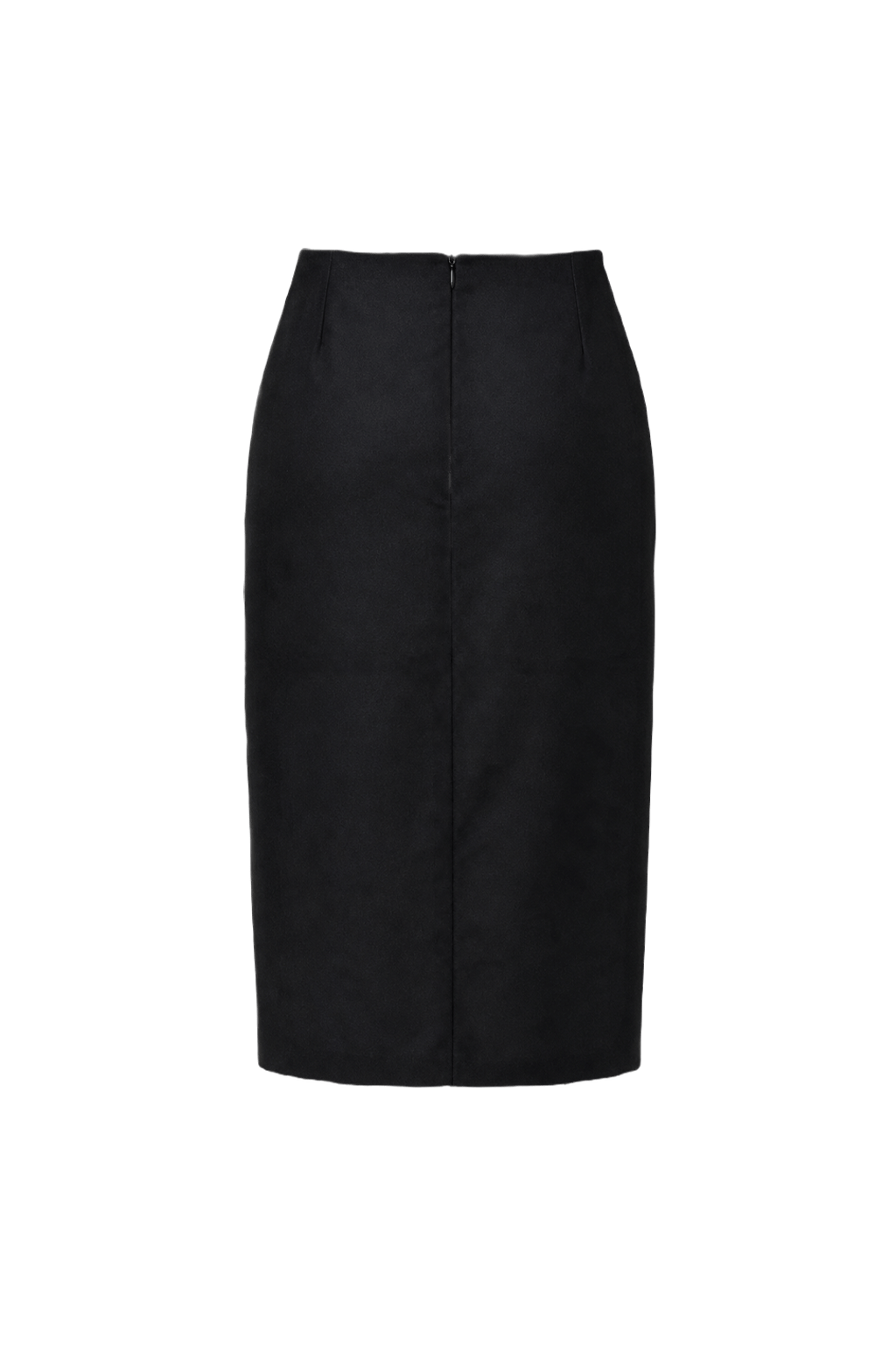 1990s Black Wool Skirt - Back View