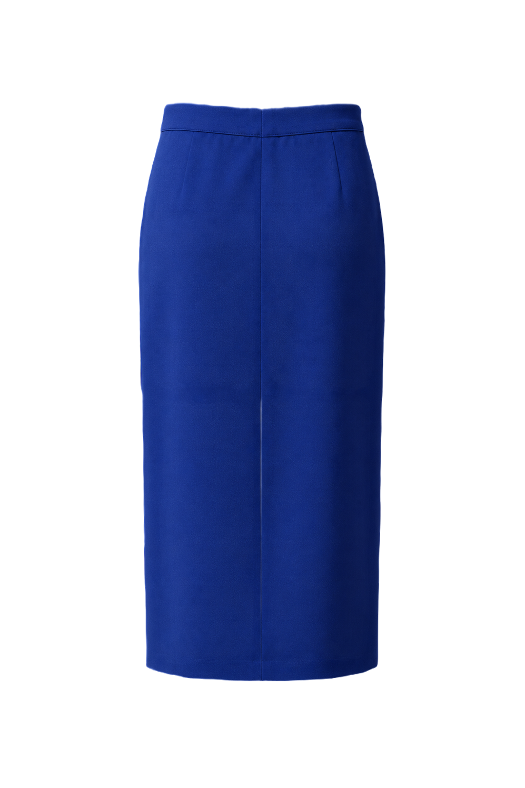 1990s Royal Blue Polyester Skirt - Back View