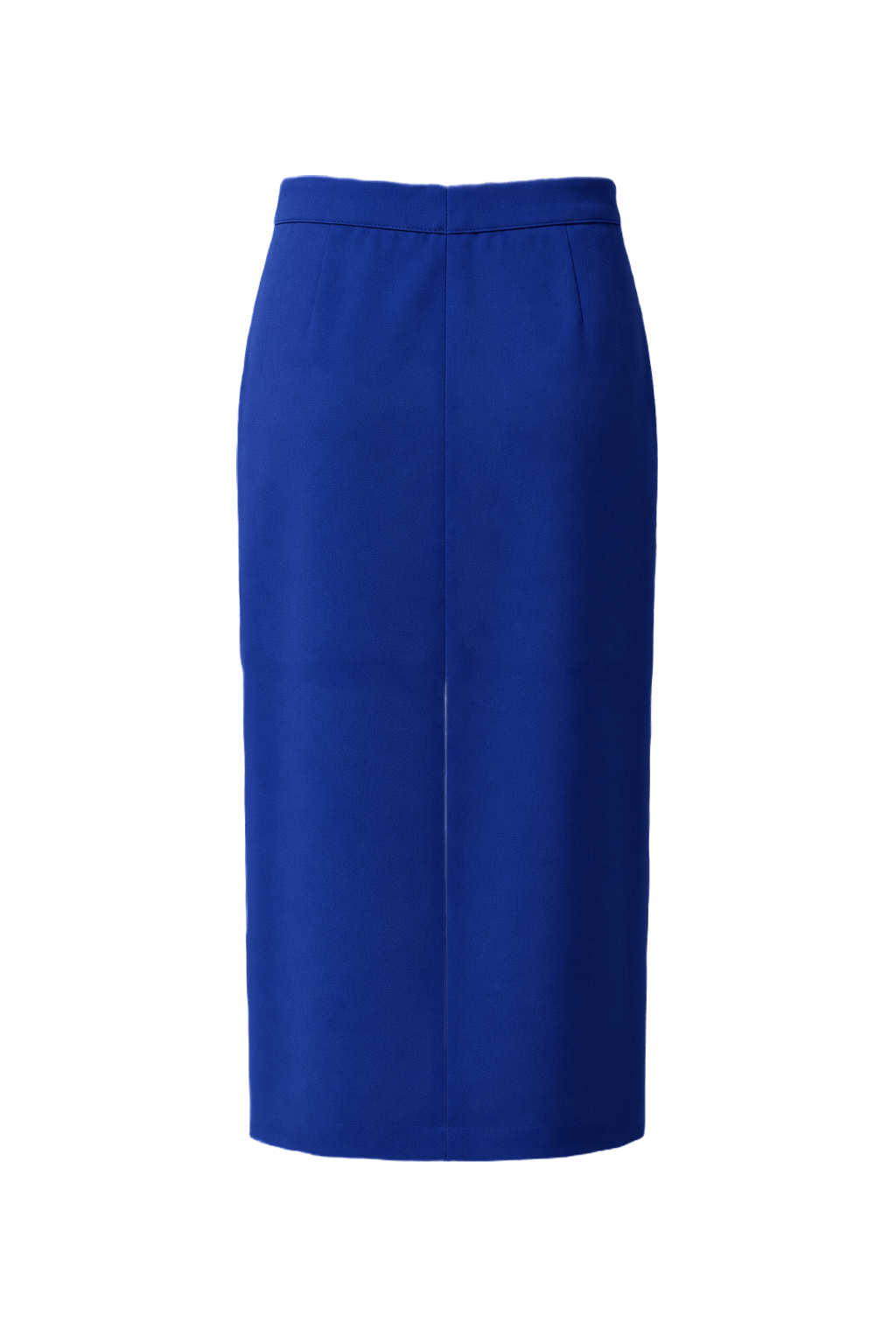 1990s Royal Blue Polyester Skirt - Back View