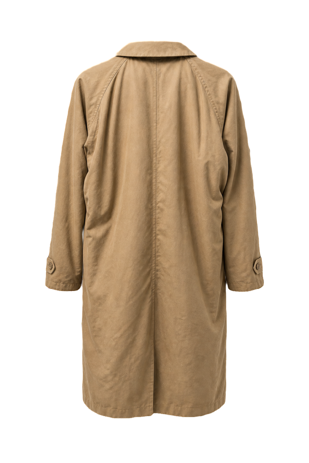 1980s Tan Cotton Coat - Back View