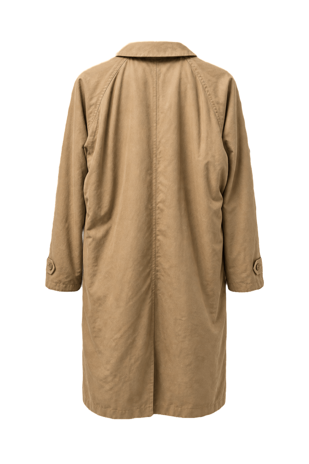1980s Tan Cotton Coat - Back View