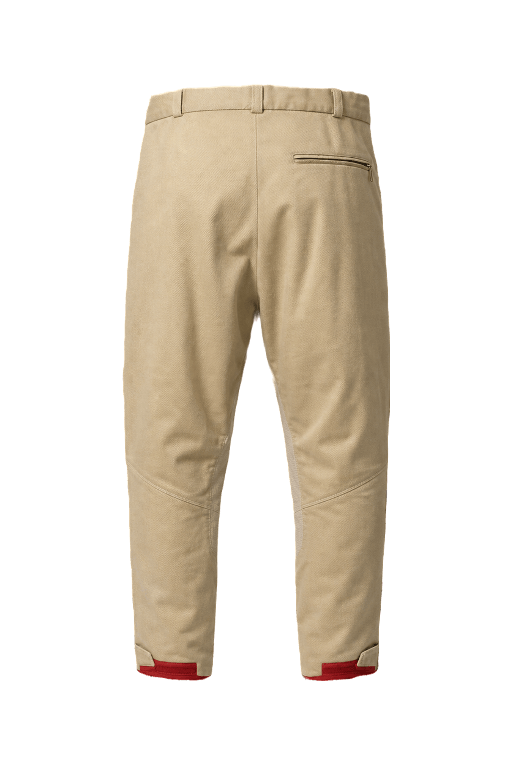1970s Beige Cotton Trousers - Back View