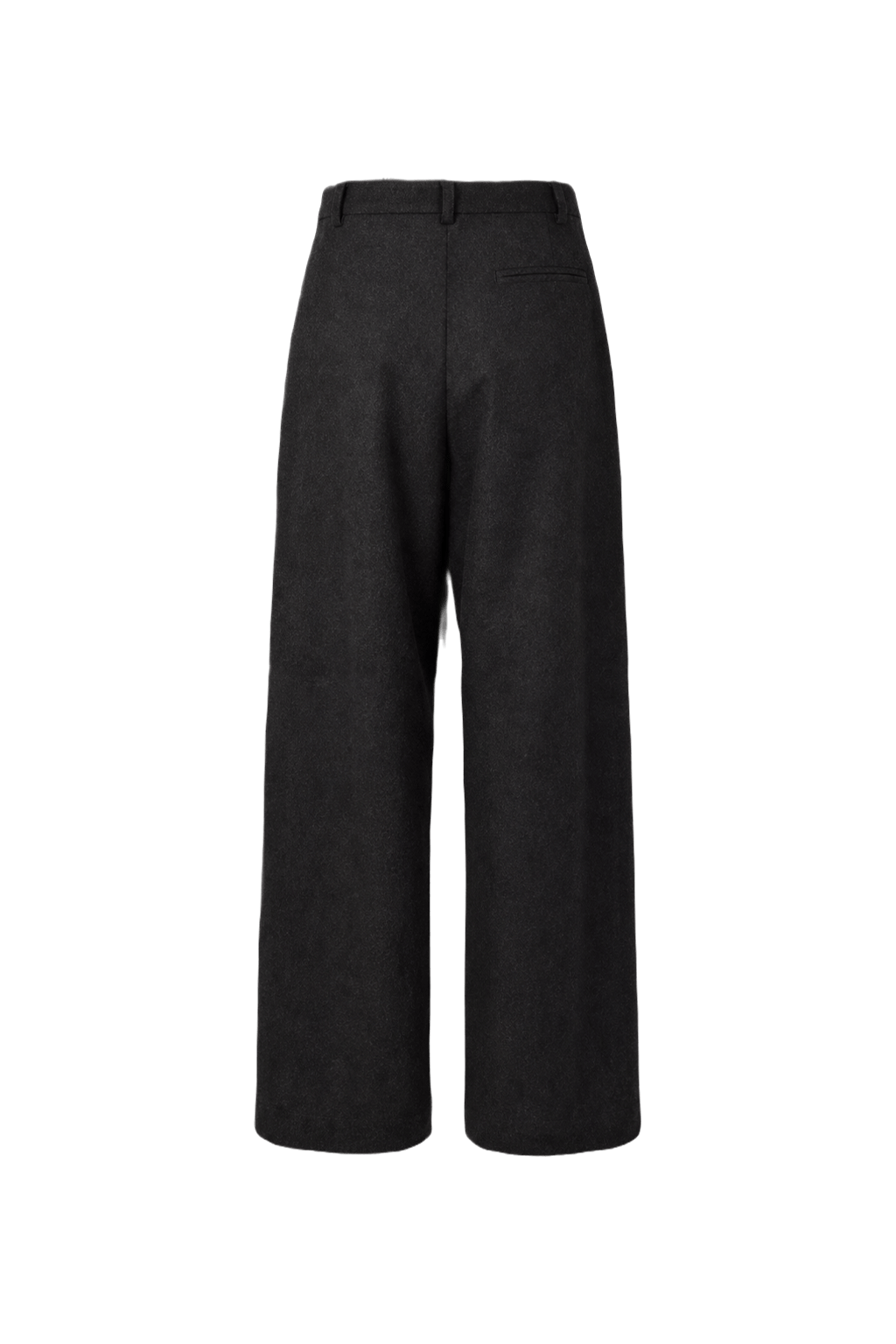 1980s Charcoal Grey Wool Trousers - Back View