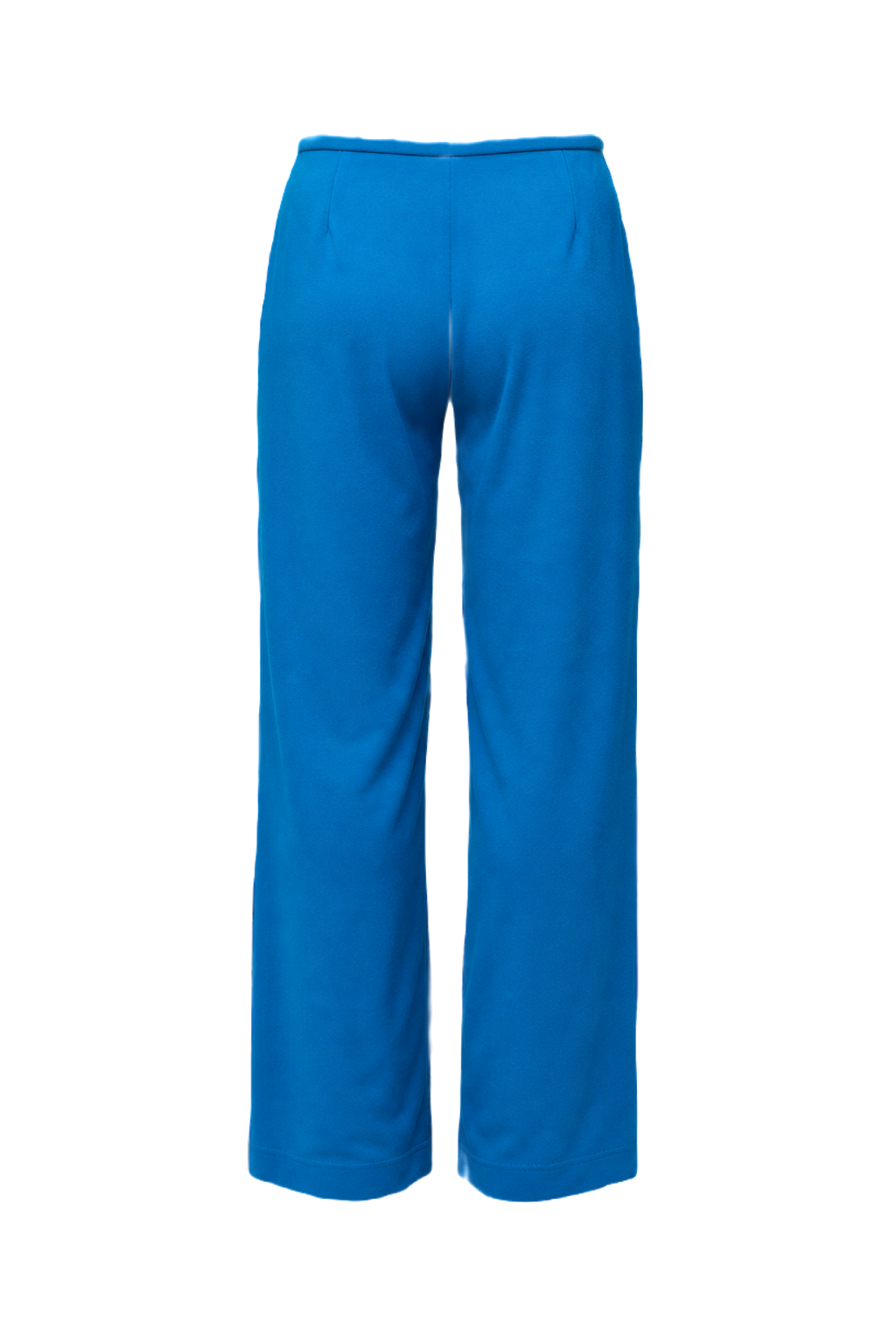 1990s Bright Blue Polyester Pants - Back View