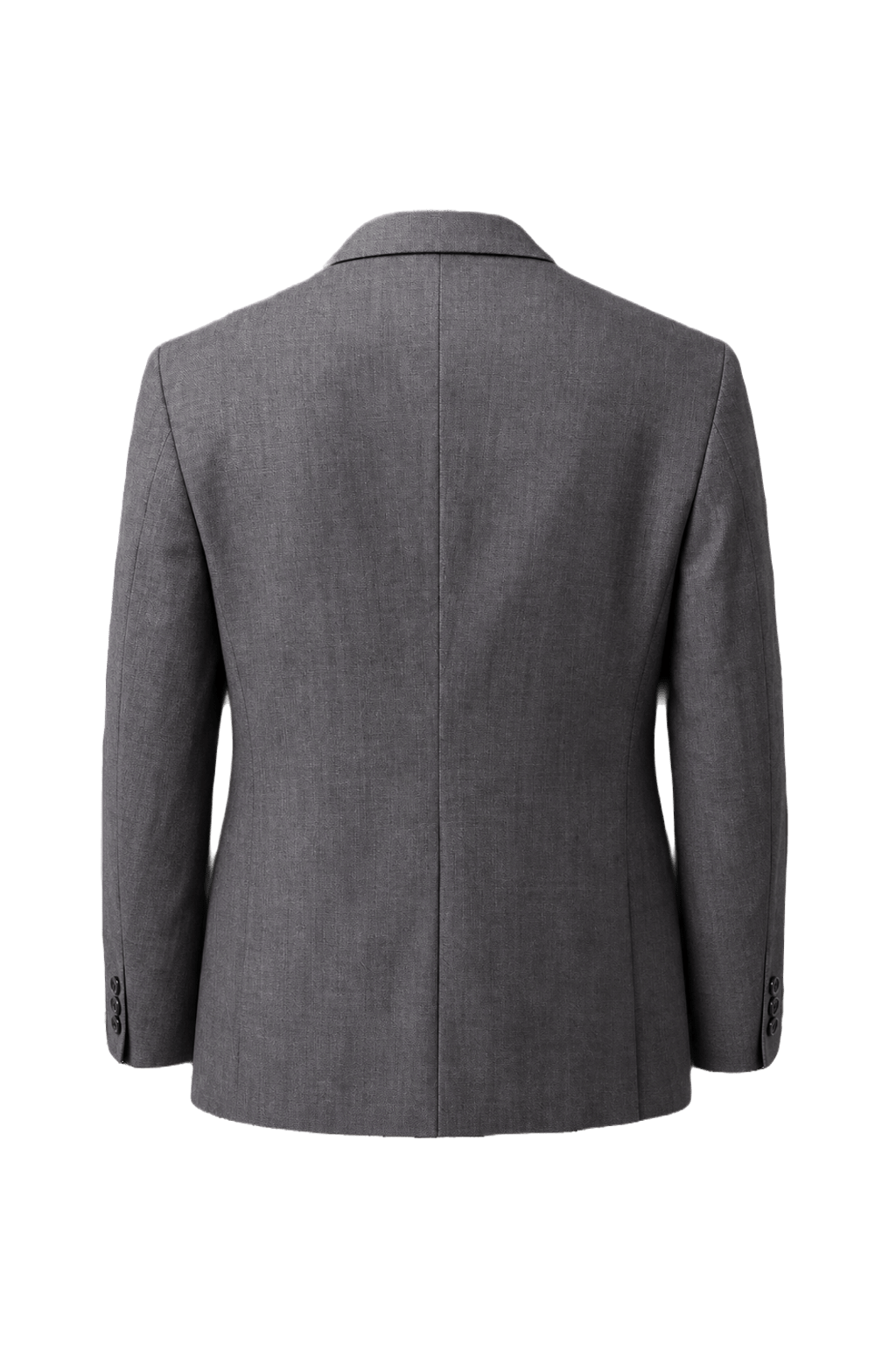 1980s Gray Wool Blend Blazer - Back View