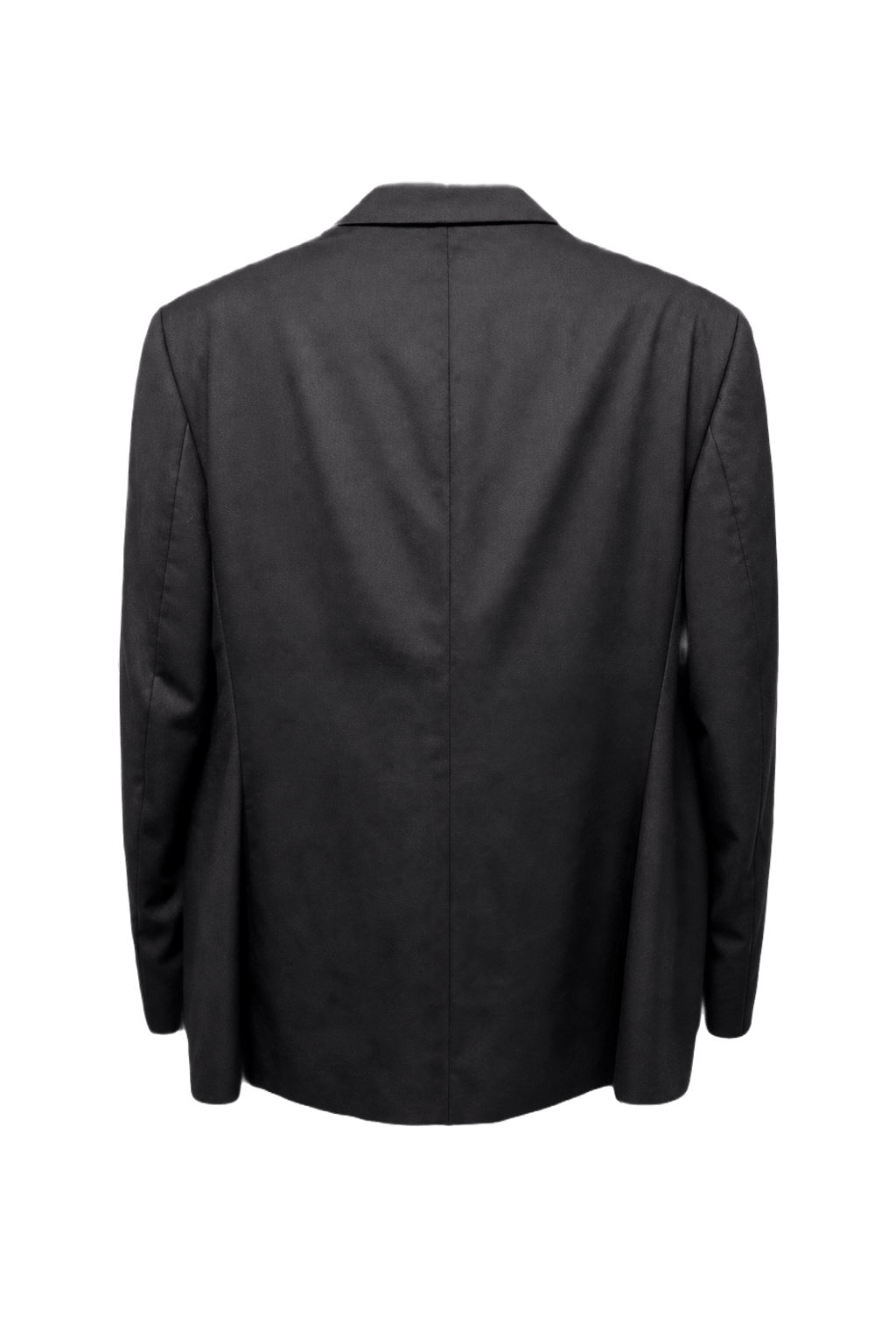 1980s Black Wool Blend Blazer - Back View
