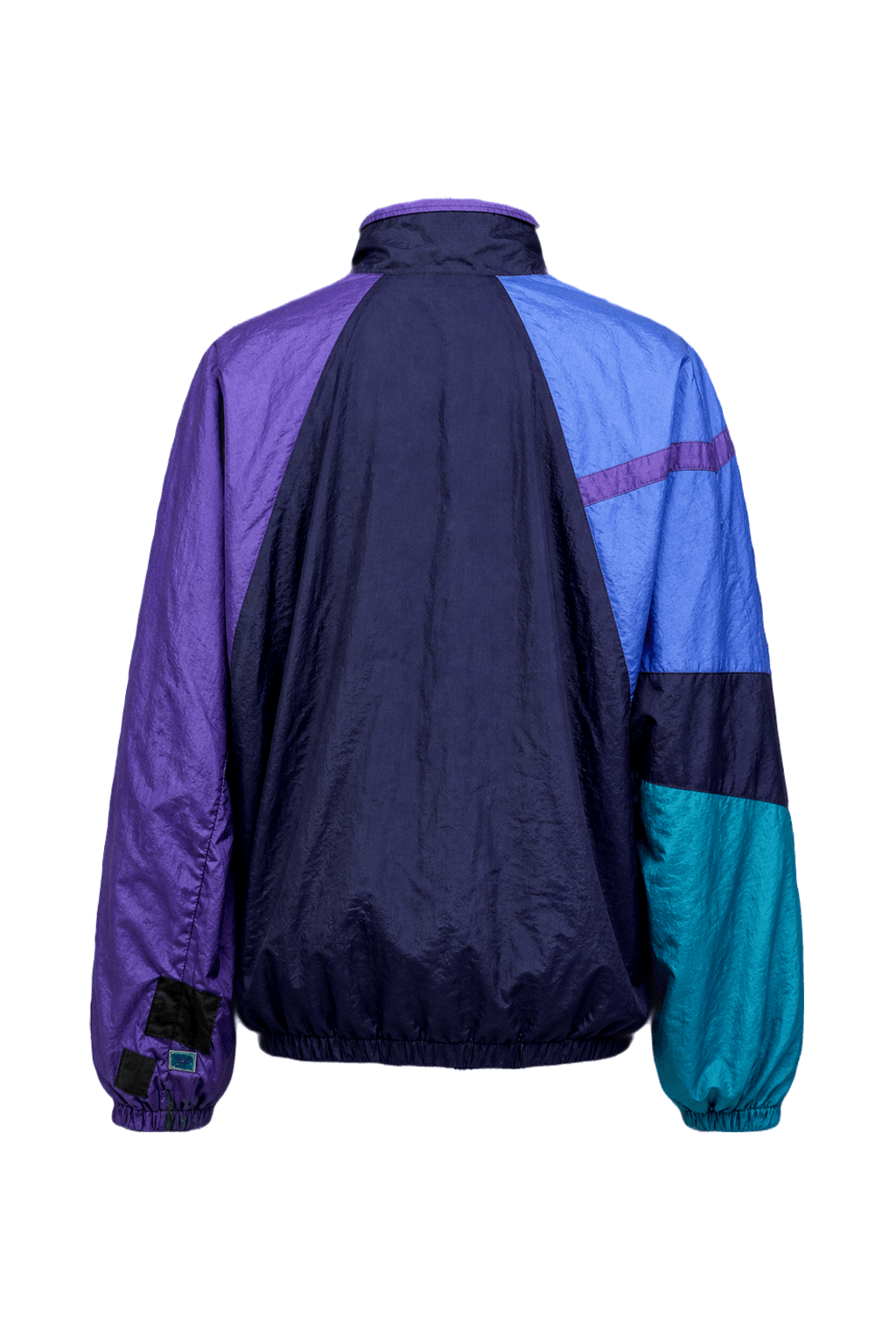 1980s Blue Nylon Windbreaker - Back View