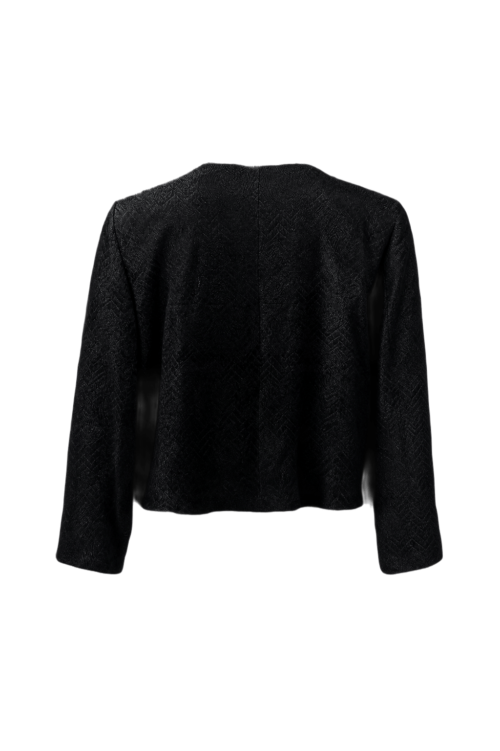 1980s Black Polyester Jacket - Back View