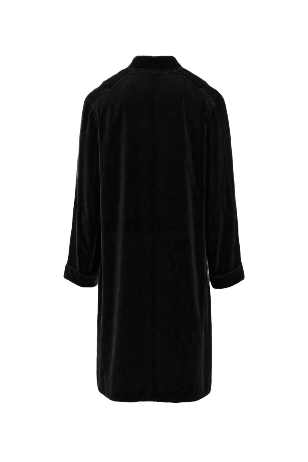 1940s Black Velvet Coat - Back View