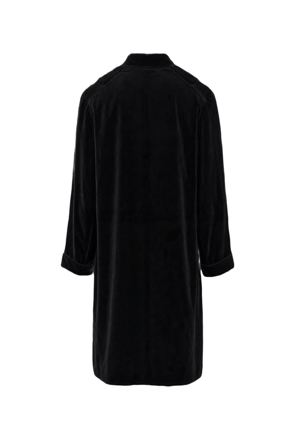 1940s Black Velvet Coat - Back View