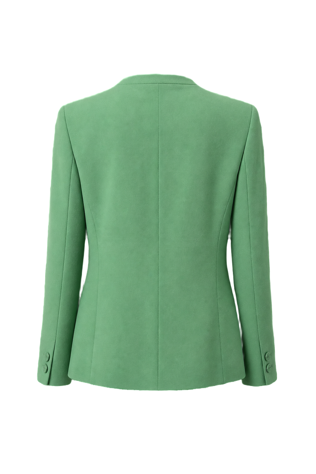 1980s Mint Green Polyester Blazer - Back View