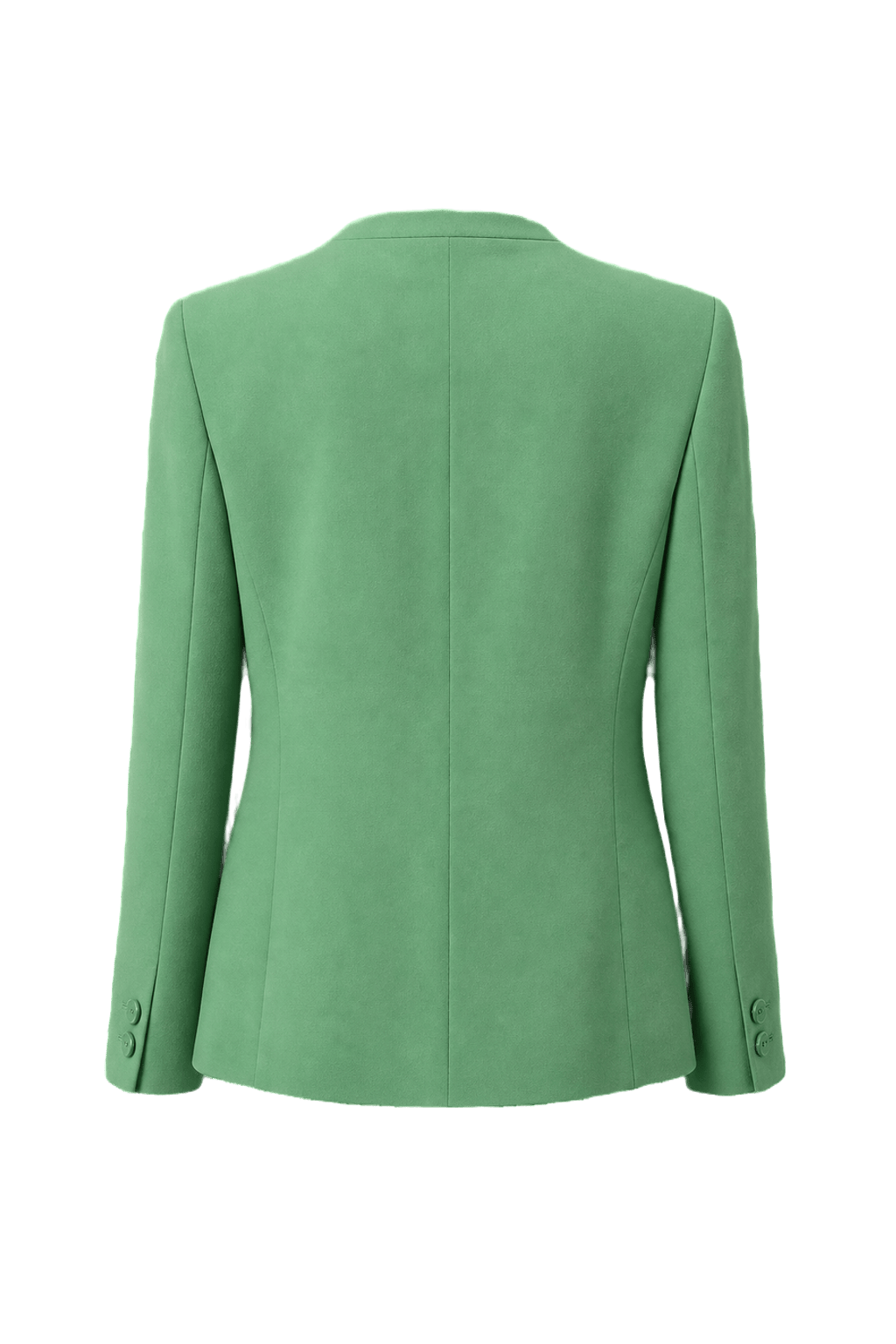 1980s Mint Green Polyester Blazer - Back View