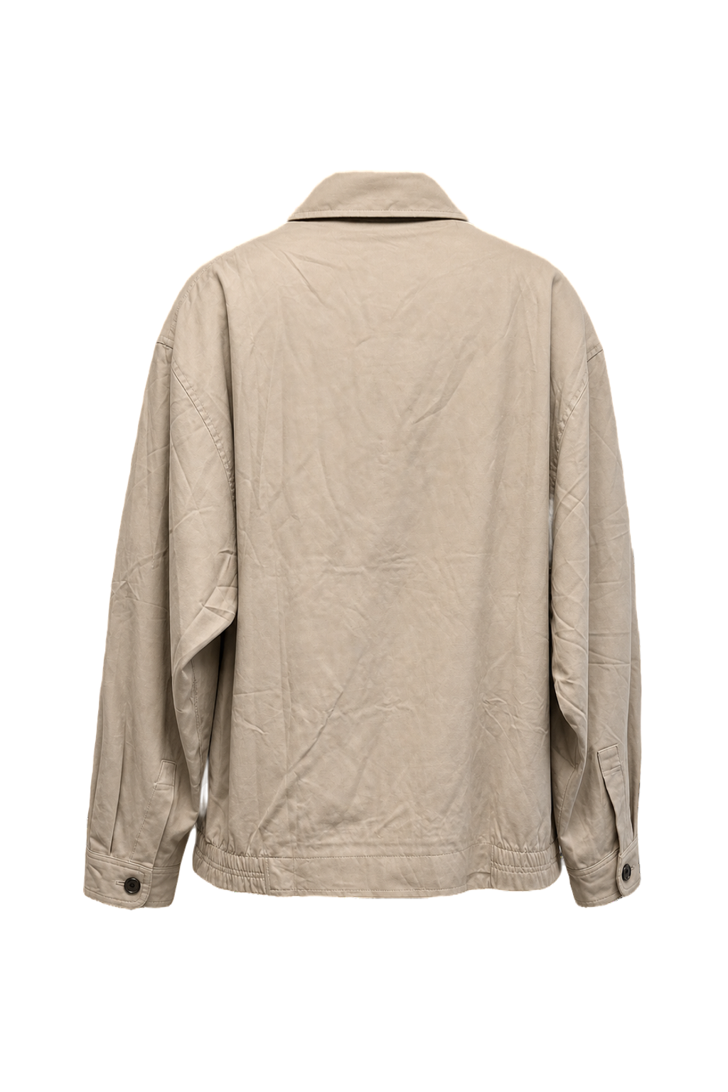 1980s Beige Nylon Jacket - Back View
