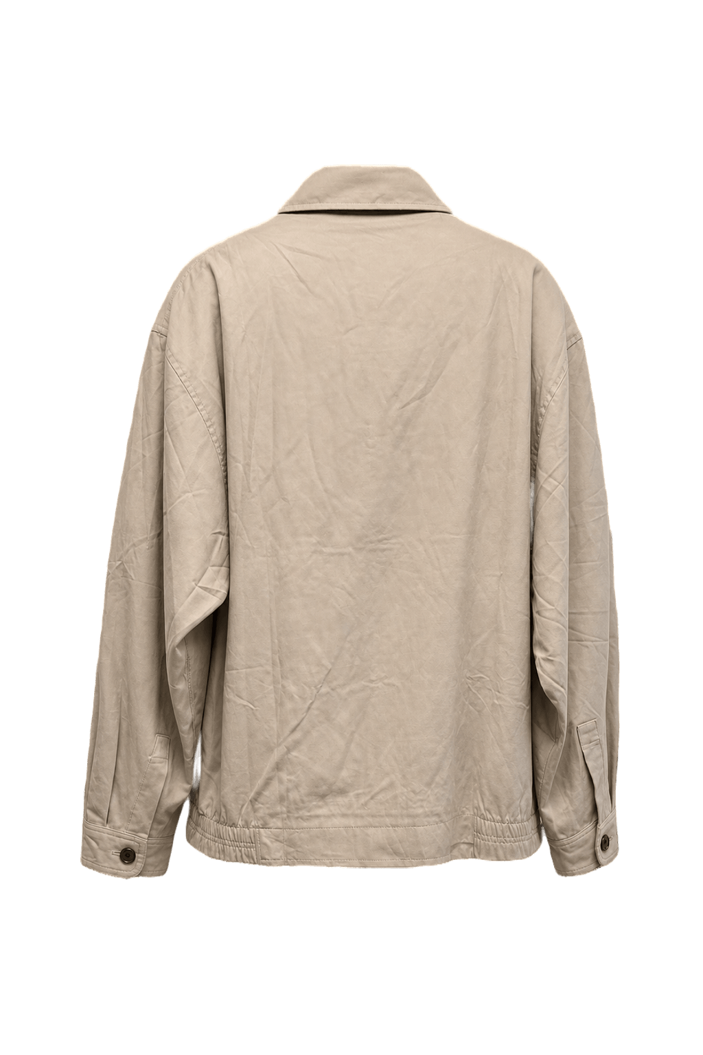 1980s Beige Nylon Jacket - Back View