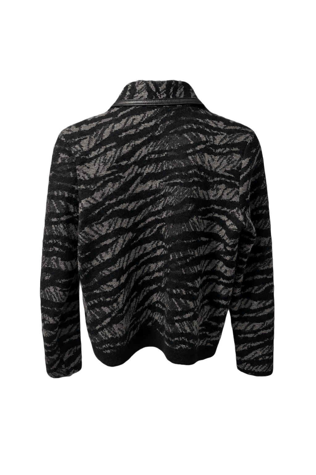 1990s Black Wool Blend Jacket - Back View