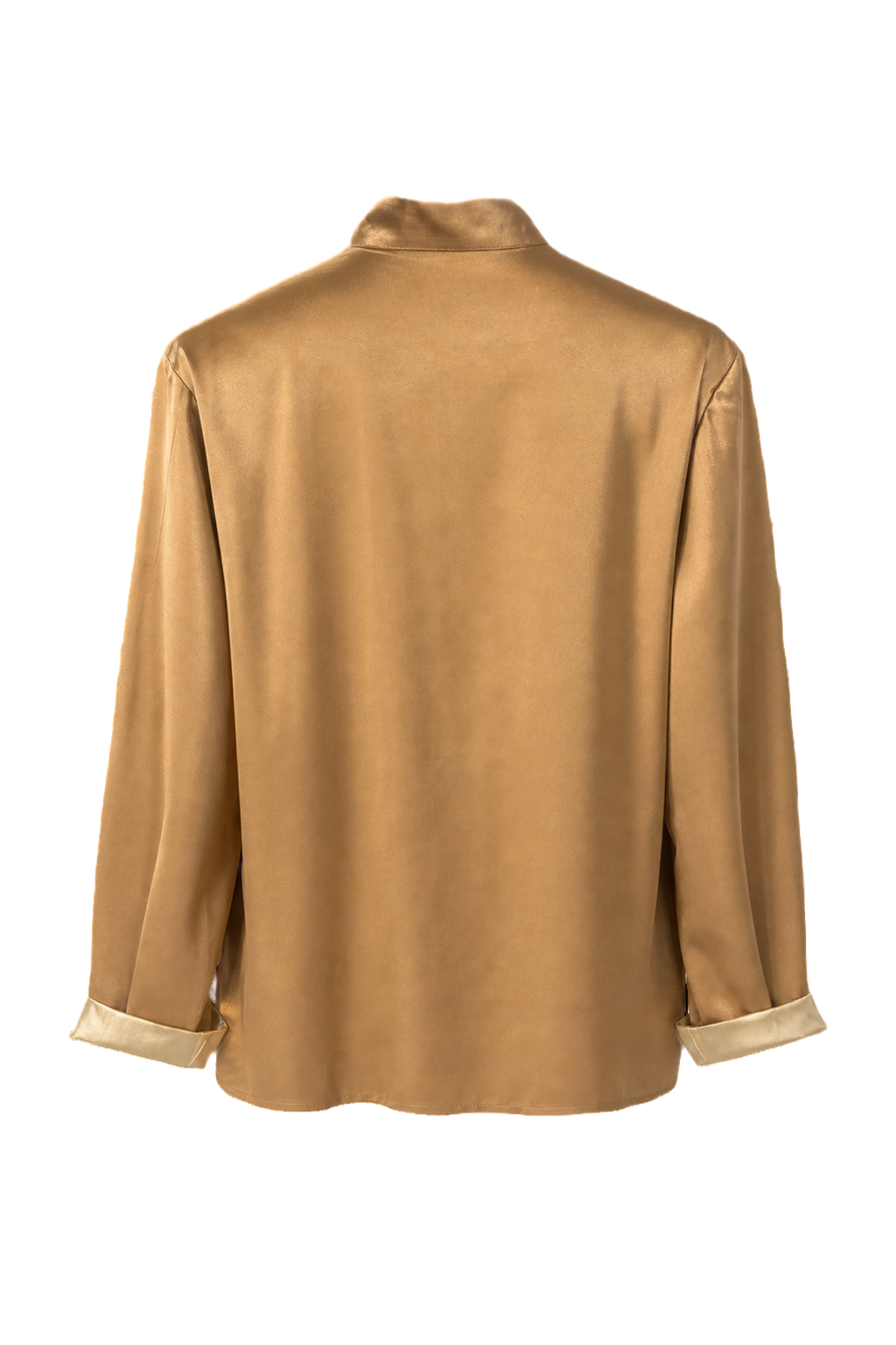 1980s Gold Silk Shirt - Back View