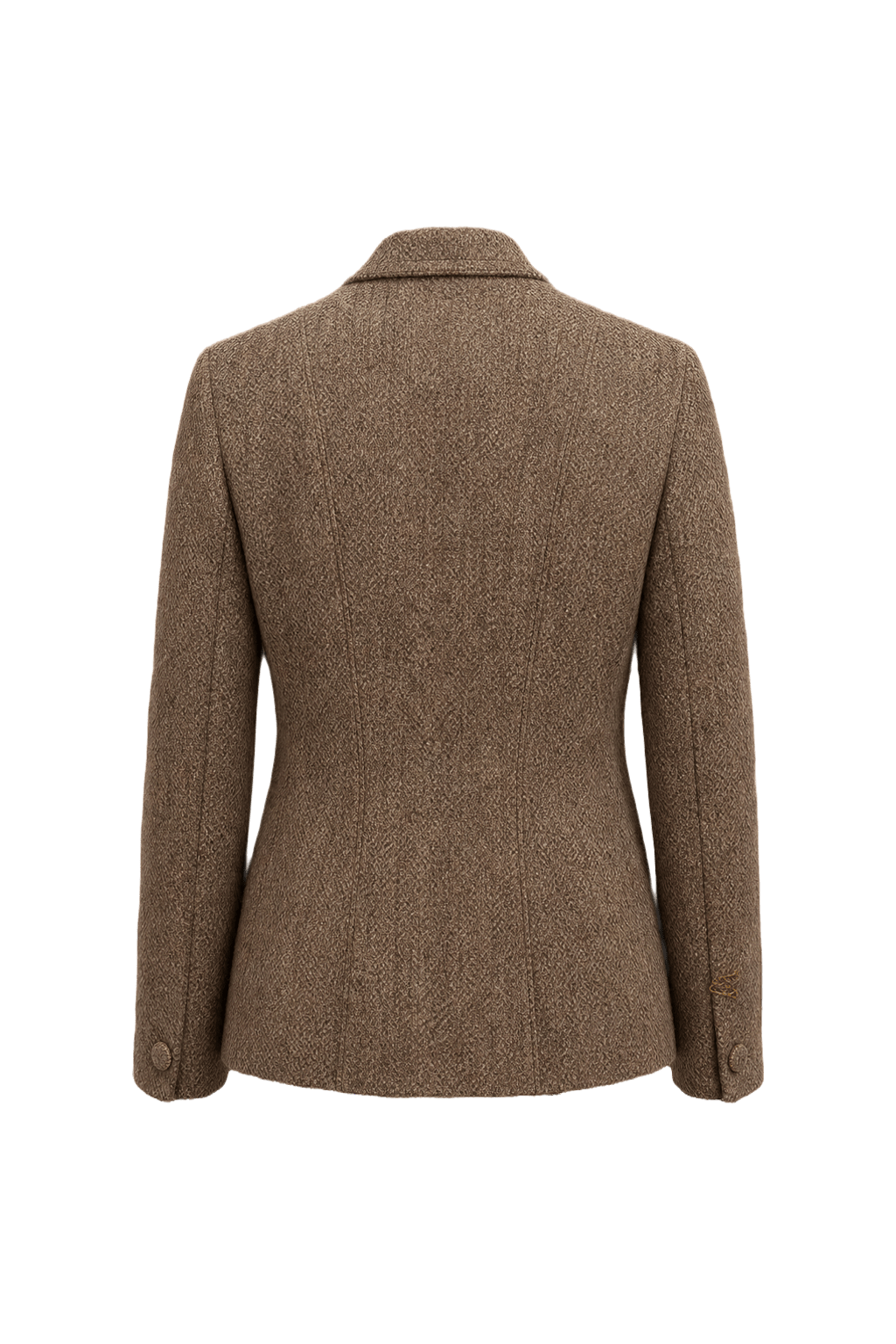1940s Brown Wool Blazer - Back View