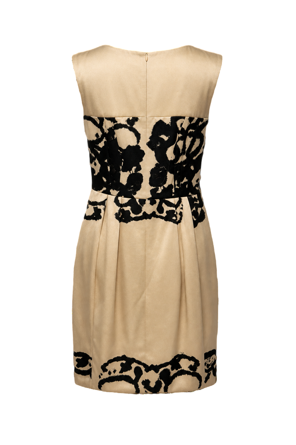 1980s Cream Satin Dress - Back View