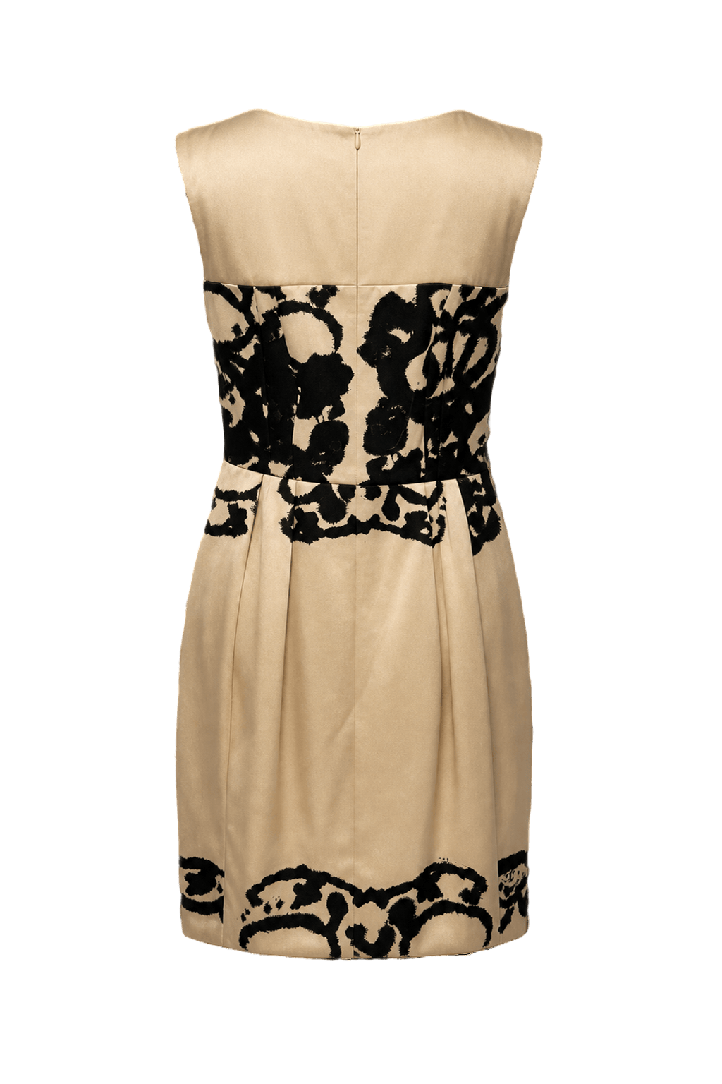 1980s Cream Satin Dress - Back View