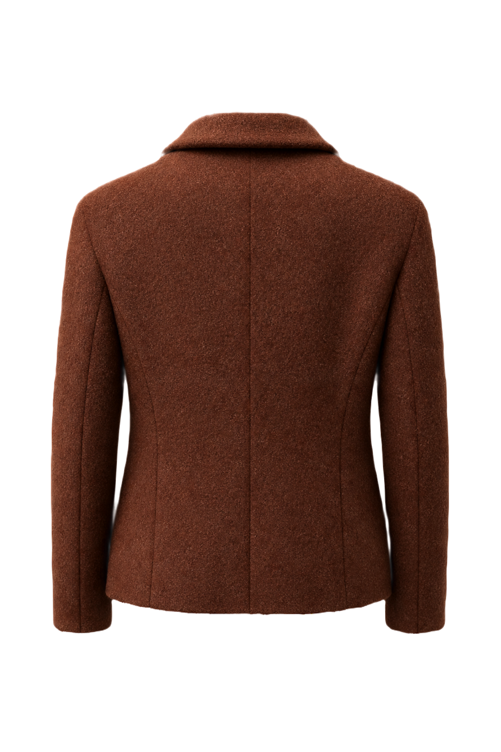 1980s Rust Wool Blazer - Back View
