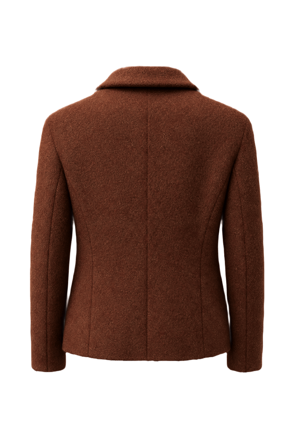 1980s Rust Wool Blazer - Back View