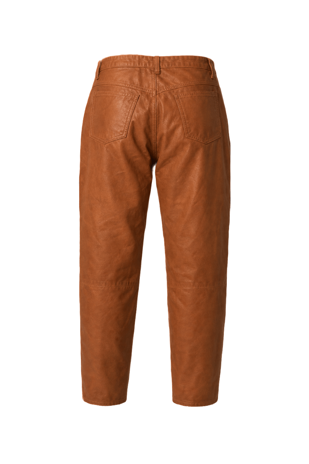 1990s Caramel Brown Cotton Pants - Back View