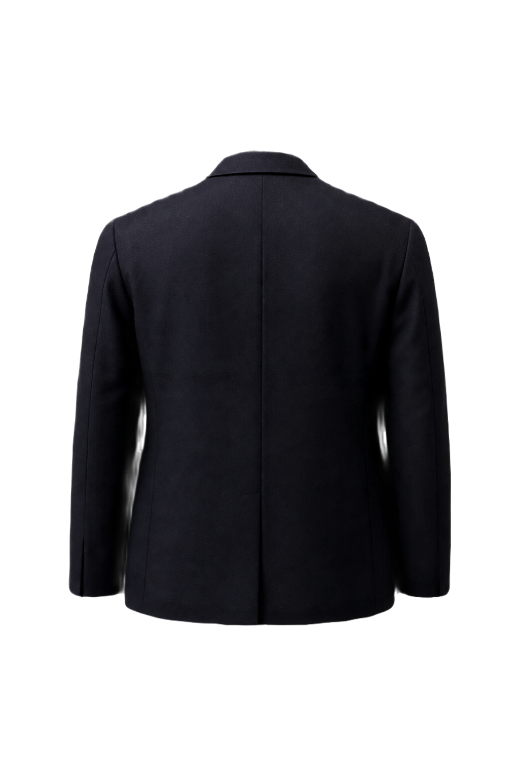 1990s Black Wool Blend Blazer - Back View
